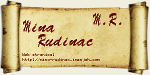 Mina Rudinac vizit kartica